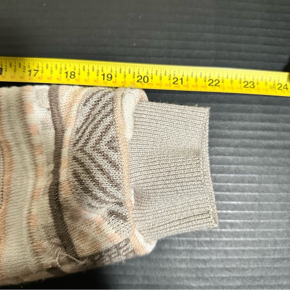 Women’s Vintage 90s Cooji Style 3D Knit Sweater Orange Cream Biggie Cosby MEDIUM - Picture 10 of 11